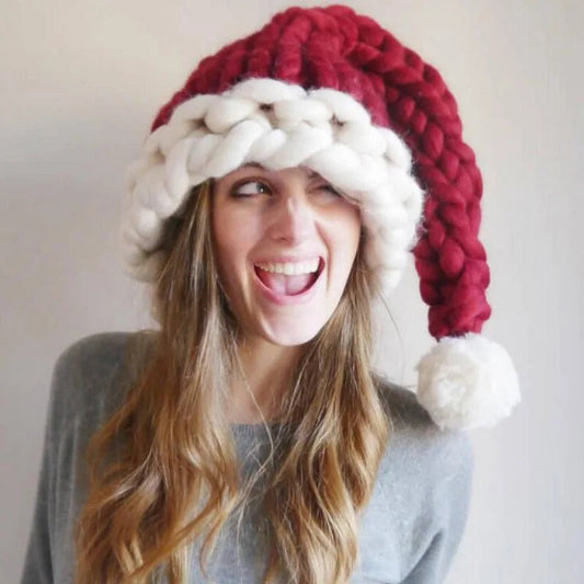 Knit Wool Christmas Party Hat - Warm Fashion for Home and Outdoor