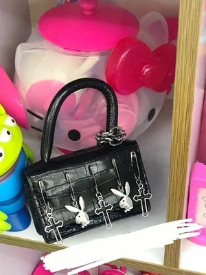 Metal Messenger Decorate Gothic Rabbit Pin Small Y2K Spider Bag Punk