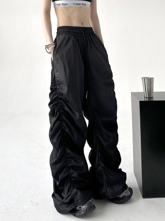 Pants Halloween High-Waist Baggy Black Comfortable