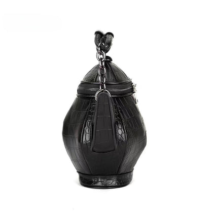 Shaped Fashion Bag Funny Gothic Stone Personalized Teapot Pattern Leather