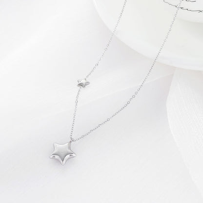 Five-pointed Star Stainless Steel Clavicle Necklace