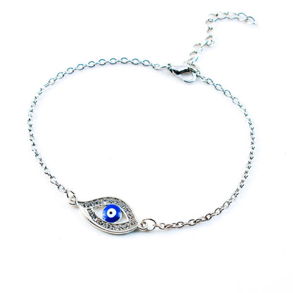 Turkish Blue Eye Vintage Diamond Bracelet