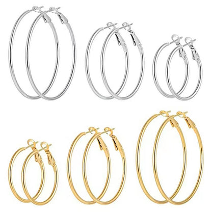 Wholesale Stainless Steel Multiple Sizes Hoop Earrings