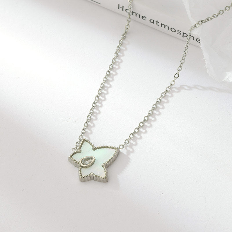 Retro Personalized Pentagonal Heart Clavicle Necklace