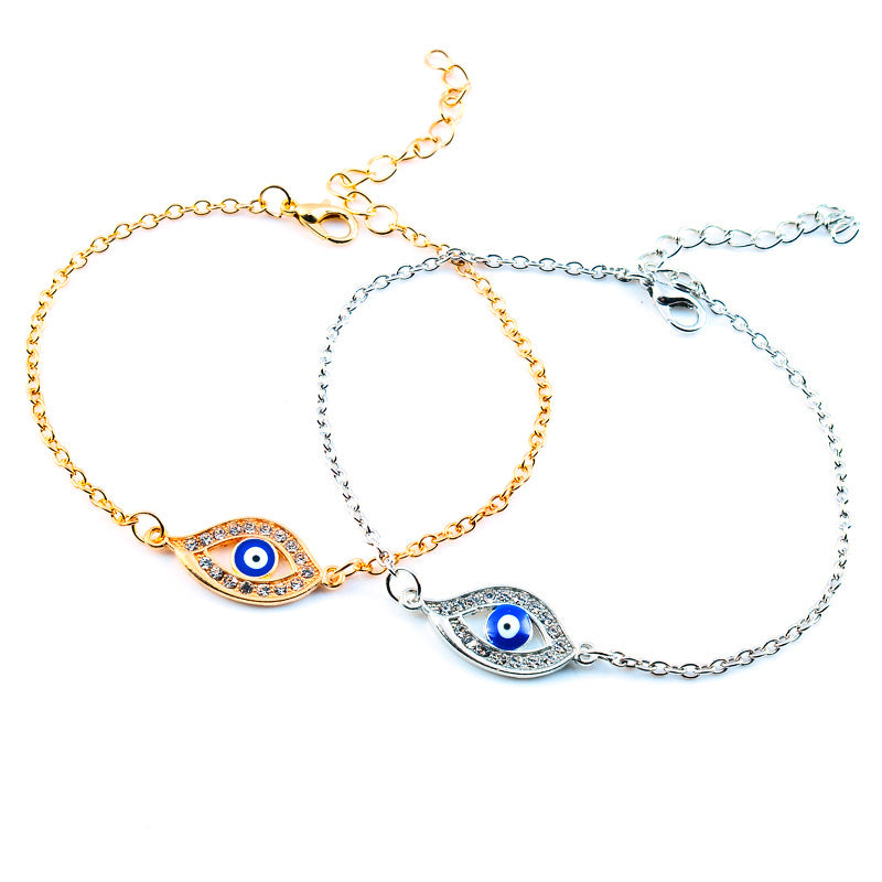 Turkish Blue Eye Vintage Diamond Bracelet