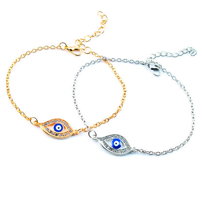 Turkish Blue Eye Vintage Diamond Bracelet