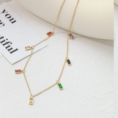 Fabulous Colorful Stone Trendy Chain Necklaces