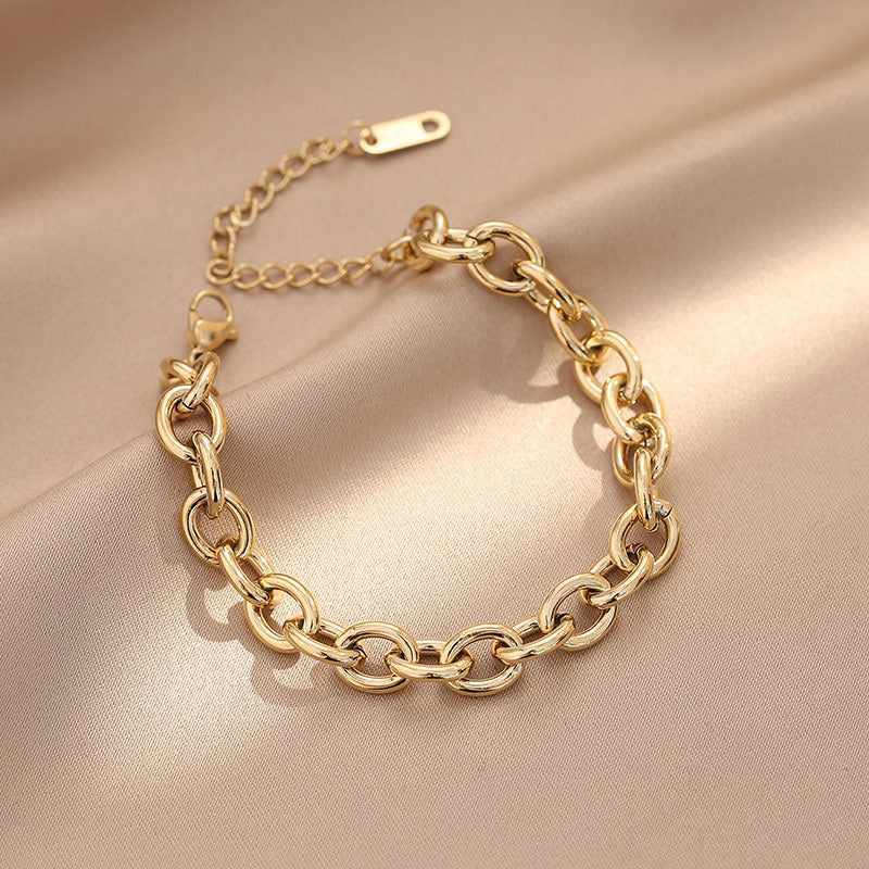 14K Gold Simple Chain Bracelet