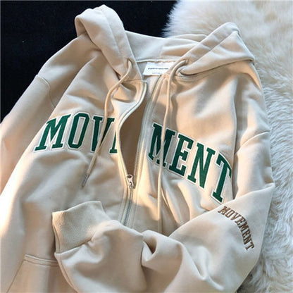 Amy Fashion - Korean Version Oversized Solid Color Hoodies